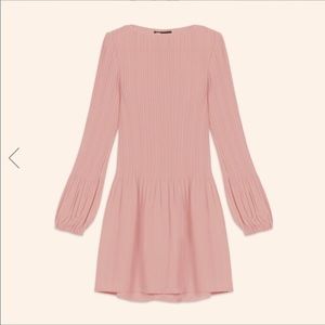 BRAND NEW MAJE pleated dress PINK/NUDE size 1